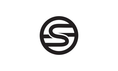 Obraz premium SS Letter Initial Logo Design, ss luxury logo design vector, S or SS letter logo, creative initial S S symbol. SS icon 