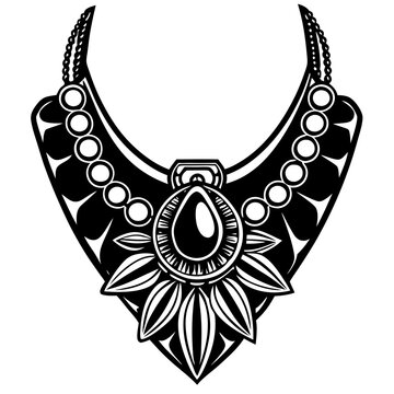 recommend clip art: necklace silhouette icon vector illustration design