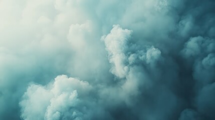 Obraz premium Smoky clouds drifting through the air, soft and diffuse, creating a dreamy and surreal visual effect.