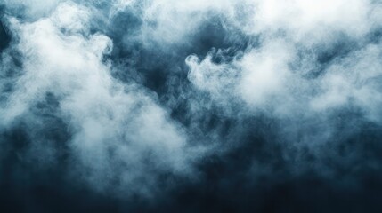 Fototapeta premium Smoky clouds drifting through the air, soft and diffuse, creating a dreamy and surreal visual effect.