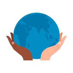 Embrace the earth illustration