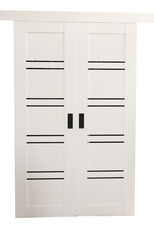 New modern white wooden doors in store