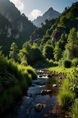 mountain river in the mountains