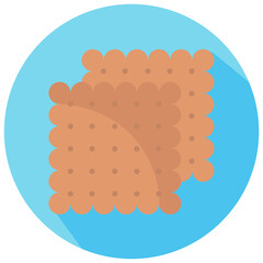 biscuit round flat vector icon