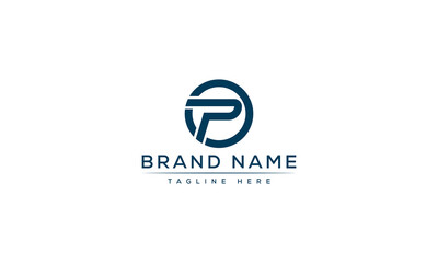 Logo design letter P . Elegant modern. Vector template.