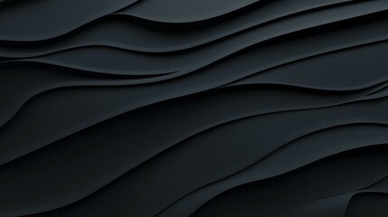 Fototapeta premium Black Abstract Wavy Background