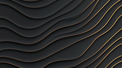 Obraz premium Black and Gold Wavy Lines Background