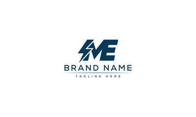 Logo design letter ME . Elegant modern. Vector template.