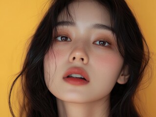 Vogue-esque Asian Female with Red Lipstick