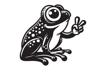 Frog Shape Silhouette Vector Artwork