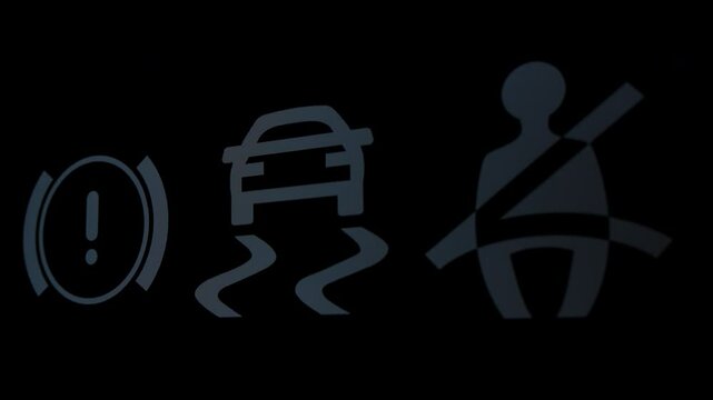 Flashing Yellow ESP Icon Signals the Activation of the Electronic Stability Program, Warning of Potential Skidding or Loss of Control.