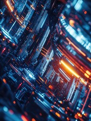 Vibrant Futuristic Crystal Labyrinth