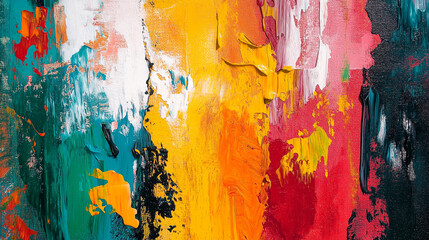 Fototapeta premium Abstract painting explores emotion, color, form, and imagination beyond realistic representation