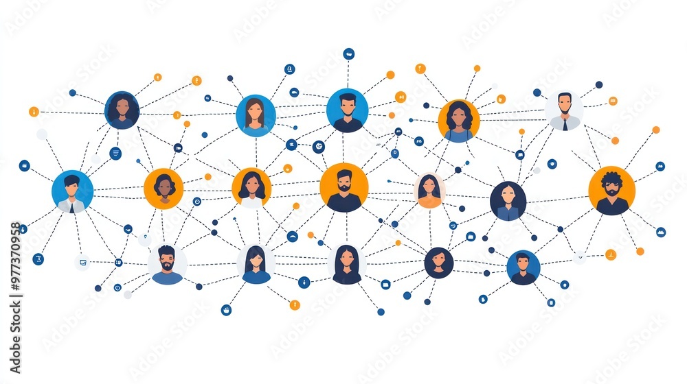 Poster a group of people are connected in a network
