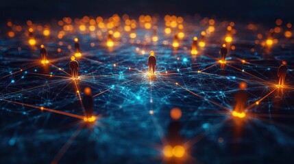 A group of people are connected to each other in a network