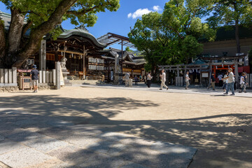 石切剣箭神社の本殿と御百度参り（2024年9月撮影）