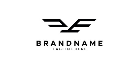 a graphic image with a bird E theme, on a white background. vector graphic base.