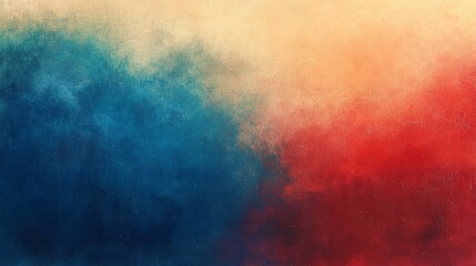 A vibrant abstract texture featuring blended colors of blue, red, and cream, ideal for backgrounds or artistic projects.