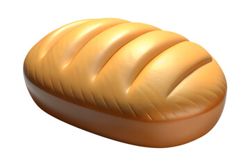 Freshly baked loaf of bread isolated PNG.