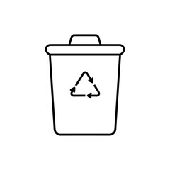 Recycle bin icon vector isolated. Trash bin icon