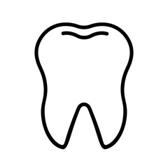 Tooth icon. Tooth line icon