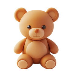 Obraz premium Cute and Cuddly Teddy Bear: A Charming Soft Toy Companion transparent background