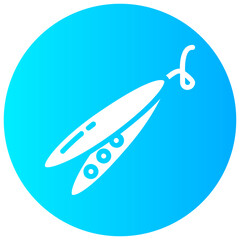 beans round glyph vector icon