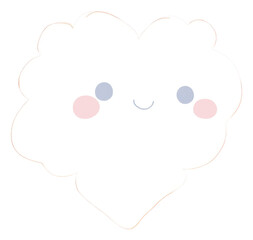 Fototapeta premium PNG Cute heart backgrounds creativity softness.