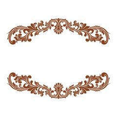 Vector Ornament frame Floral Wedding Decoration