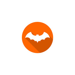 Flying bat icon isolated on transparent background