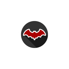 Flying bat icon isolated on transparent background