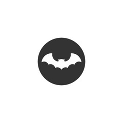 Bat animal icon isolated on transparent background