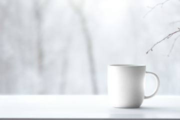 PNG Winter coffee mug mockup, transparent design