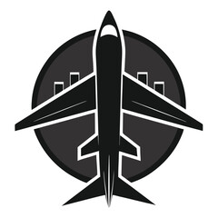 Airplane vector silhouette