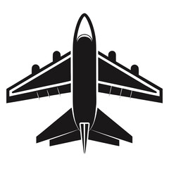 Airplane vector silhouette