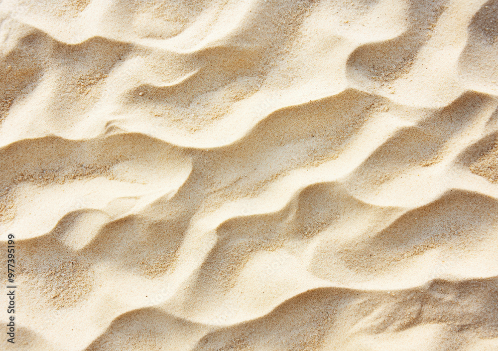 Poster aerial view of wind textures on sand dune background
