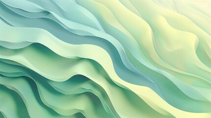 Fototapeta premium Gradient background with soft pastel green and blue gives a natural feel. 