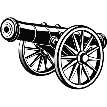 recommend clip art: Ancient Cannon Ball vector line art style