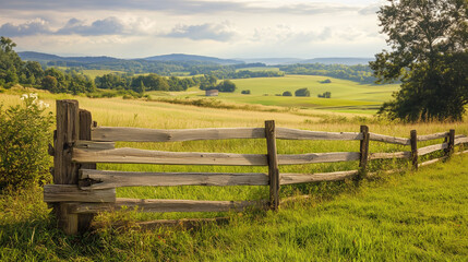 Old fence on abandoned field