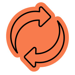 Recyle sign icon for conservation