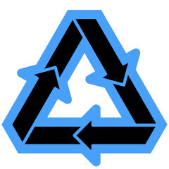 Recyle sign icon for conservation