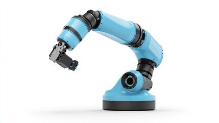 Industrial robotics systems in automation, isolated on white background, showcasing custom coding and robot integration