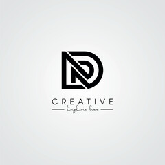 Modern Unique Artistic Letter DR RD Logo Design. Initial Based Letter Logo Vector.