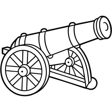 recommend clip art: Ancient Cannon Ball vector line art