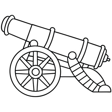 recommend clip art: Ancient Cannon Ball vector line art