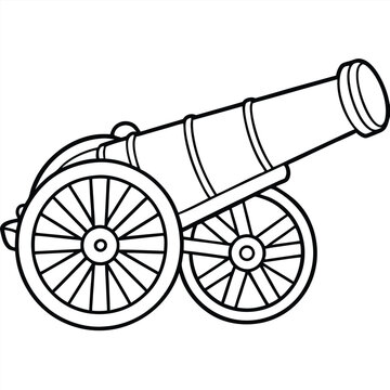 recommend clip art: Ancient Cannon Ball vector line art