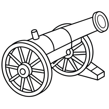 recommend clip art: Ancient Cannon Ball vector line art