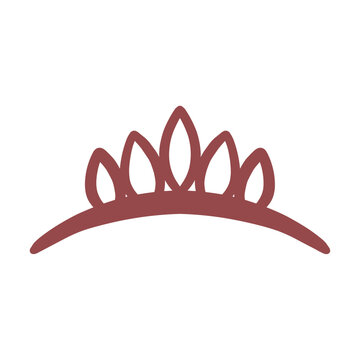 red tiara simple design clip art preview