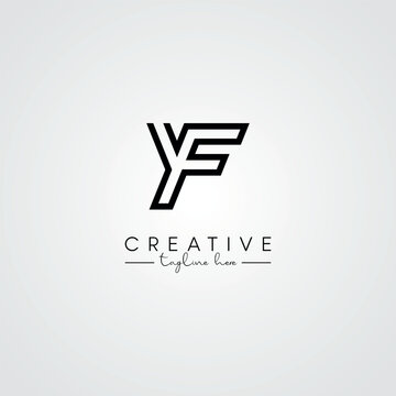 Modern Unique Artistic Letter YF FY Logo Design. Initial Based Letter Logo Vector.
