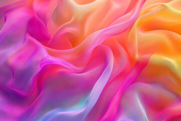 Fototapeta premium neon vibrant pink yellow fluorescent silk fabric textile texture 